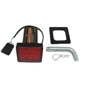 Trailer Hitch Cover with 12 LEDs Brake Light, Black, 2 inch